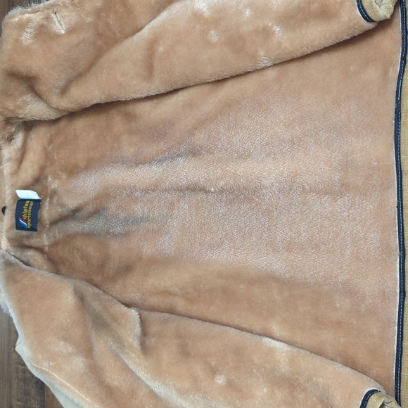 Shipton Fur Lined Jacket Vintage 70s Size Large in Tan - Picture 5 of 9